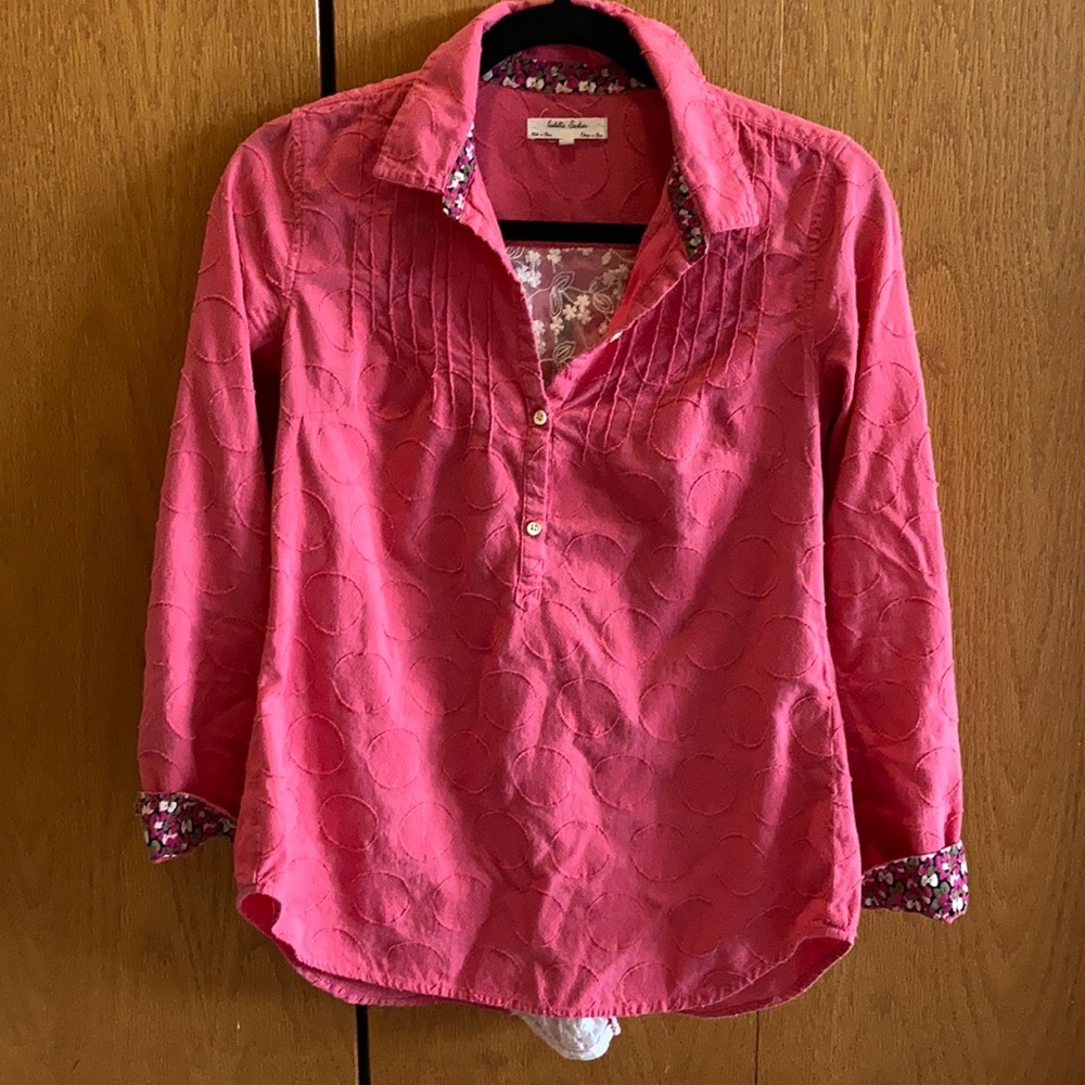 Three Quarter Button Down Top From Anthropology - image 1